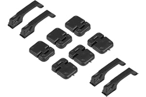 KIMISS Traxxas Trx4 Defender Sories Rc Poignées de Porte de Voiture en Plastique Noir 1 Ensemble Charnières de Porte de Voiture en Plastique et Poignées de Portes pour Traxxas