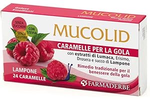 FARMADERBE Mucolid Caramelle Per La Gola Lampone 24 Caramelle