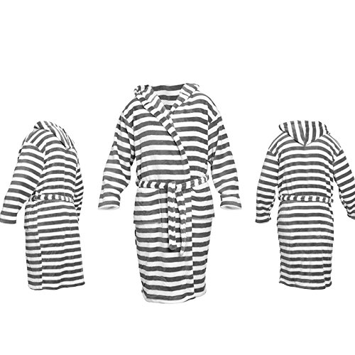 JEMIDI Bademantel für Damen und Herren Mädchen und Jungen Unisex – Reisebademantel Morgenmantel Saunamantel Morgenmantel in 4 Farben erhältlich ab Gr 122 – XXL - 2