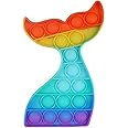 Ranzah Mermaid Fidget Toys |Push Pop Bubble Sensory Poppet Toys For Kids And Adults| Rainbow Popper Pop Up Toys For Fun|Autism Special Needs Silicone Stress Reliever Fidget Toys (Mermaid)