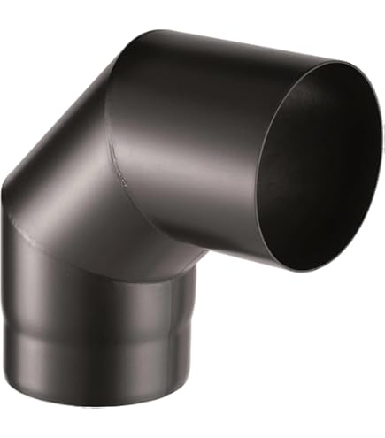 Gomito Per Stufa A Legna 45° Con Sportello Pulizia, Diametro 120 Mm, FIREFIX R120/B4T, Acciaio 2 Mm, Nero Senotherm - 5