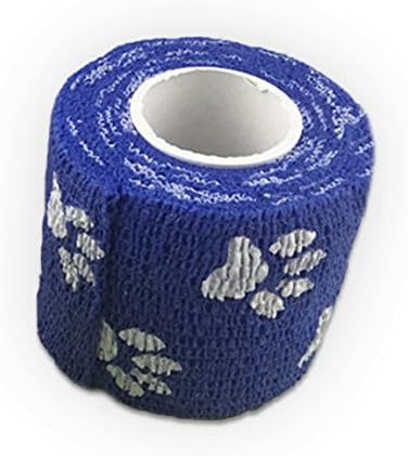 Pet Self Adherent Non Woven Assorted Rolls Bandage Blue