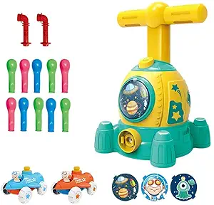 Balloon Powered Cars Balloon Racers Aerodynamic Cars Stem Toys Party Supplies Preschool Educational Science Toys with Manual Balloon Pump for Kids Boys Girls 3+ and Classroom