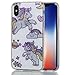 Produktbild iphone X Hülle, MKOAWA Kunst Gemaltes Kristall Bling Glänzend Funkeln Glitzer Durchsichtig Klar TPU Silikon Hülle Schutz Handy Tasche Etui Bumper Hülle für Apple iphone X/10 (5.8 Zoll) (No.1)