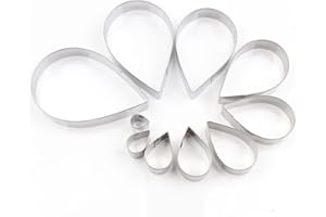 Babysbreath17 10pcs Petalo Goccia Rosa fustellatura Cutters panificazione Muffa Pane Stampo di Cottura del Fondente della Muffa Famiglia Biscotto Fai da Te