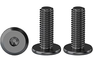 Drenky Schrauben Schwarz M5, Linsenkopfschrauben 20 Stück Edelstahl Schrauben M5x16mm Flachkopfschrauben Innensechskant Möbelschrauben für Möbelmontage, Holzbearbeitungsprojekte