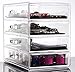 Feibrand Acrylic Transparent Cosmetic Makeup Organiser Holder with 4 Drawers Extra Wide and Larger Space