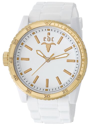Edc Herren-Armbanduhr XL Rubber Star - Pure White Analog Quarz Silikon EE100831003 Edc Herren-Armbanduhr XL Rubber Star - Pure White Analog Quarz Silikon EE100831003