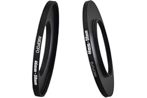 AMOPOFO 46-58mm Camera Lens adapter/46mm to 58mm Camera Filters Ring (46mm to 58mm Step Up Ring or Accessory),46mm Lens to 58mm UV CPL Filter Accessory