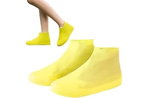 SHULLIN Lot de 1 paires de couvre-chaussures réutilisables et antidérapantes, imperméables, en silicone, pour la pluie, les jours de neige (M)