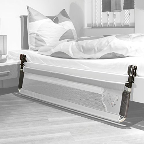 Bettschutzgitter / Bettgitter (Modell: GIRAFFE) Mit süßen und lustigen Giraffen-Motiv (150 cm) - 6