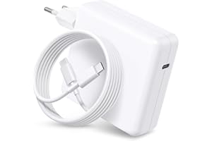 YBXYJQT Chargeur USB-C Rapide 100 W Compatible avec MacBook Air Pro M1 M2 M3 M4, 13/14/15/16 Pouces, 14/16 Pouces Pro Max, Adaptateur de Voyage pour Ordinateur Portable Type-C avec câble de 1,8 m