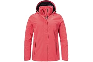 Schöffel Damen Jacket Gmund L, wind- und wasserdichte Regenjacke, atmungsaktive Outdoor Jacke, Wanderjacke mit verstaubarer Kapuze