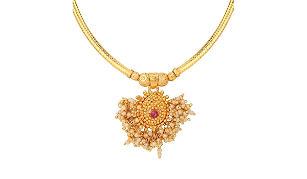 Buy Ethnic Pearl Beaded Gold Plated 