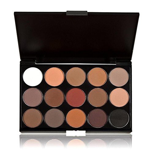 Tefamore 15 Colors Women Neutral Nudes Warm Eyeshadow Palette (A)