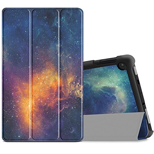 Hülle für Fire HD 8 (7. Generation - 2017) / das neue Fire HD 8 (6. Generation - 2016), Infiland Ultra Smart Slim Lightweight Schutzhülle mit Auto Schlaf / Wach Funktion Cover für Fire HD 8 (8-Zoll-Tablet, 7. Generation - 2017) / Das neue Fire HD 8 Tablet (6. Generation - 2016) (Galaxis)