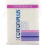 Cotton Plus Super Maxi 50 pz. - LINEA BEAUTY | DISCHETTI PRETAGLIATI 100% PURO COTONE | Dischetti struccanti XL per la pulizi