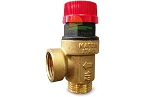 BEST SOLAR Valvola di sicurezza limitatrice di pressione a membrana 1/2" MF (6 Bar)