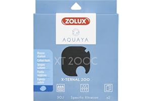 Zolux - Filtre pour Pompe x-ternal 200, Filtre XT 200 C Mousse Charbon x2. pour Aquarium. - ZO-330243