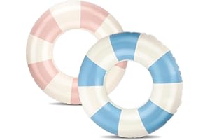 JUNBAOYYDS Anello di nuoto gonfiabile, Anello di Nuoto Gonfiabile Galleggiante Adulti, Vintage a Righe Ciambella Salvagente Gonfiabile, per Galleggiante per bambini adulti