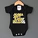 Mama Ain't Raisin No Fool Baby Bodyvest Cool baby gift for HipHop baby (0-6 months BLACK GOLD)
