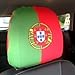 Produktbild L&S PRINTS FOAM DESIGNS Auto Sitz Kopfstützen Bezug 2 Stück Brasilien World Cup Brazil 2014 Portugal Flagge Design hergestellt in Yorkshire