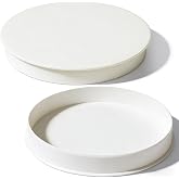 ENUTROF PVC Decorative Plug &Oslash; 150 mm 2PCS Ventilation Pipe Cover | Inner Locking End Cap for Sewer Pipe Protection (DN150)