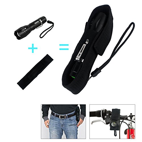 LED Taschenlampe CREE 1000 Lumen Superhelle T6 LED Handgerät Taschenlampe Tragbare Wasserdichte Taschenlampe im Freien mit Einstellbarem Fokus 5 Licht-Modus, 2 x Rechargeable 18650 Lithium Ion batteries included - 5