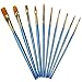 Produktbild Pinselset,Aokey Profi Pinsel Set 10-teilig rund,Spitze Nylon Haare Künstler Farbe Pinsel für Kunst Malerei,Acryl Aquarell Öl,Nail Art,Miniatur-Malerei,Erwachsene,Kinder,Kinder,Künstler und Amateure