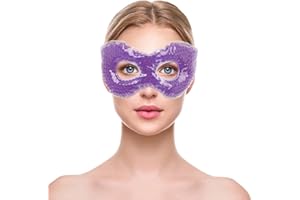 NEWGO Maschera Occhi Gel Freddo Riutilizzabile Maschera Gel per Occhi Termoterapia a Caldo e a Freddo Ghiaccio Viso per Occhi Gonfi Stanchi Mal di Testa Hangover Emicrania-viola