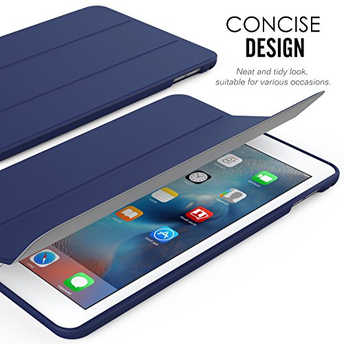 MoKo Hülle für iPad Mini 4 – Ultra Slim Lightweight Schutzhülle Smart Cover mit Auto Schlaf / Wach Funktion und Standfunktion für Apple iPad Mini 4 7.9″ IOS 2015 Genaration Tablet, Marineblau - 5