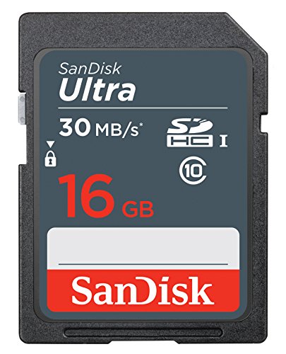 SanDisk Ultra 16GB SDHC bis zu 30 MB/Sek, Class 10 Speicherkarte