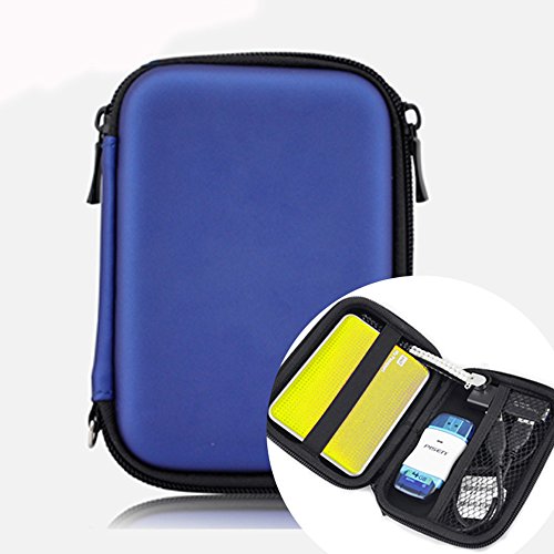 Externe Festplatte Fall Tasche 2,5, Neppt Hard Tragetasche of Portable Hard Drive Disk Gehäuse für Western Digital, Toshiba Canvio, WD HDD My Passport Essential, Seagate A - 2.5 inch - Blue