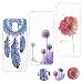 Produktbild iAdvantec A6 2018 Handyhülle, 3X TPU Gemalt Hülle Case Schale Schutzhülle handytasche Stoßdämpfung Cover für Samsung Galaxy A6 2018, Campanula + Lila Löwenzahn + Blumen