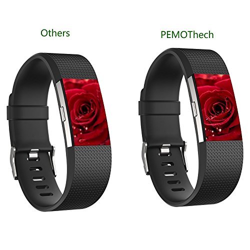 Fitbit Charge 2 Schutzfolie (6er-Pack), PEMOTech Extrem HD PET Film Extrem Hohe Definition Unsichtbarer & Anti-Gluck-Bildschirmprotektor Displayschutzfolie für Fitbit Charge 2 (2016) - 5