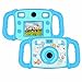 Produktbild DROGRACE Kinderkamera Zweifachkamera Digitalkamera 1080P HD Kamera, CE FCC Zertifiziert, RoHS-konform, 4-fach digitaler Zoom, 2.0 Zoll LCD, Flash Lights für Kinder Geburtstagsgeschenk Urlaubsbegleitert - Blau ( (EU Stock)