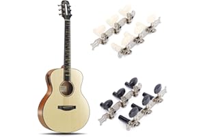 CuiCanfla - Juego de 4 clavijas de afinación de guitarra clásica, 3L + 3R, para cuerdas de guitarra, afinadores de repuesto para guitarra acústica