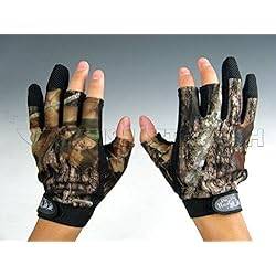 pesca caza selva 3 dedo camuflaje Camo Guantes de Pesca Fishing Gloves