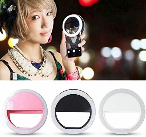 Miraise 36 LED Portable Selfie Flash Led Camera Clip-on Mobile phone Selfie ring light video light Night Enhancing Fill Light (white)