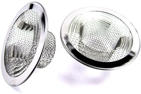 2pcs Metal Sink Strainer Bathtub Drain Hole Hair Catcher Drain Hole Filter Trap by Living Sense