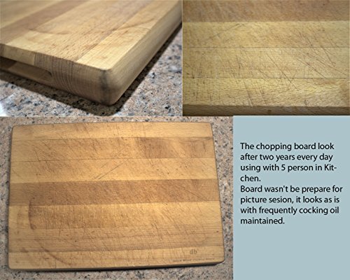 Big Buche Holz Schneidebrett Küche Schneidebrett, 40 x 30 x 4 cm | 40 x 30,5 x 4,1 cm - 5