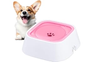 Kinsinder Ciotola Acqua Cane Antigoccia per Animali Domestici, Ciotola Cani Antigoccia, Distributore D'acqua per Cani e Gatti Antigoccia per Cani e Gatti (Rosa)