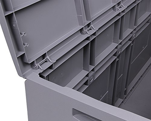 Kissenbox Auflagenbox Gartentruhe Karisma 270 Liter grau abschließbar - 7
