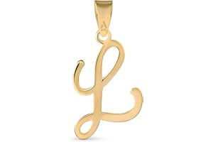 Amberta Pendentif Initiale en Or Jaune 9ct pour Femme Homme | Pendentif Lettre en Or | Pendentifs Seuls pour Femme | Pendentifs en Or