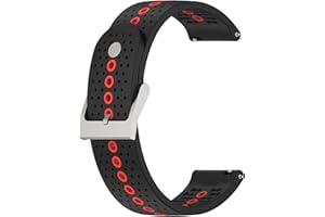 Chofit Bracelets compatibles avec Suunto 5 Peak, bracelet de rechange en silicone de 22 mm avec trous colorés, accessoires pour montre intelligente Suunto 5 Peak (noir-orange)
