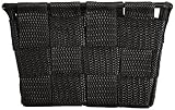 WENKO 20368100 Aufbewahrungskorb Adria Mini Schwarz – Badkorb, quadratisch, Kunststoff-Geflecht, Polypropylen, 14 x 9 x 14 cm - 2