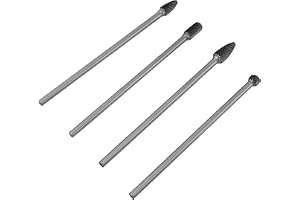 4st 6 Mm Skaft Hårdmetall Roterande Grad Lång 6 Mm Roterande Fil Dubbelskuren Gradsats Metallbearbetningsverktyg