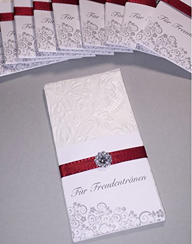 Taschentücher Freudentränen Hochzeit TT0052 pearl bordeaux