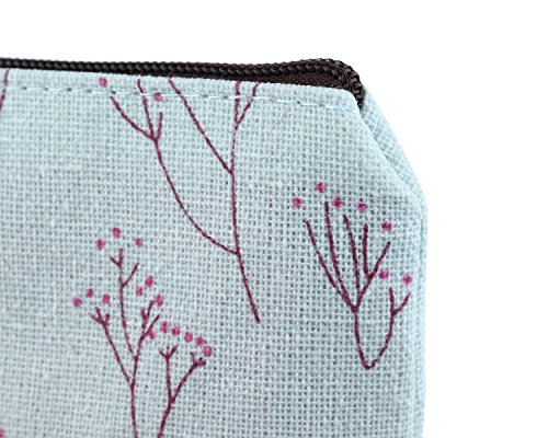 niceEshop(TM) Multifunktional Blume Muster Leinwand Federmäppchen Stiftemappe - 6