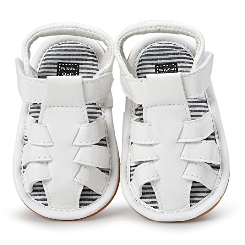Igemy 1Paar Baby Jungen Sandalen Schuh Casual Schuhe Sneaker Anti-Rutsch Soft Sole Kleinkind Weiß